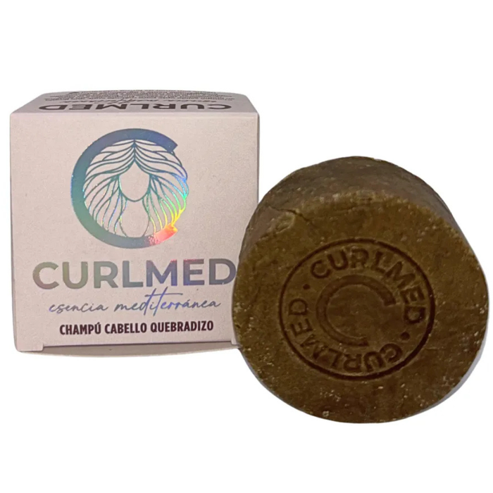 CurlMed Champú Sólido Cabello Quebradizo Té Matcha 80g
