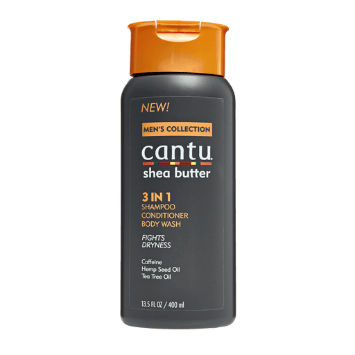 Cantu Men's 3 in 1 Shampoo Conditioner 400ml - Curly Stop