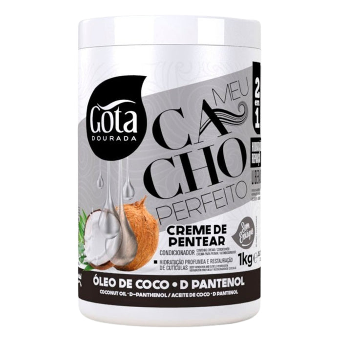 Gota Dourada Cr. Pent. Meu Cacho Perfeito 3 Óleos Vegetais 1kg