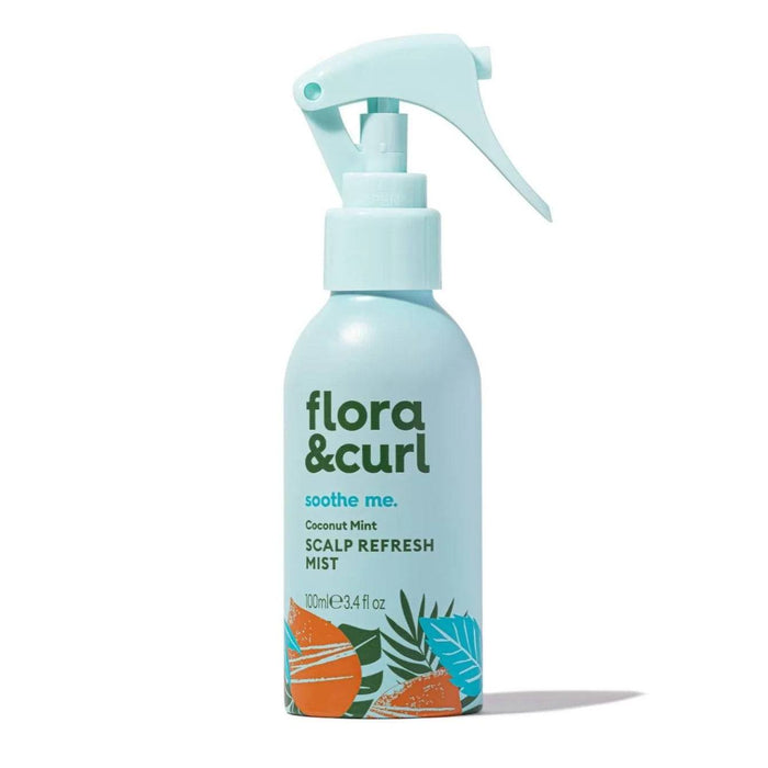 Flora & Curl Coconut Mint Scalp Refresh Pre & Post Shower Treatment Duo - Curly Stop