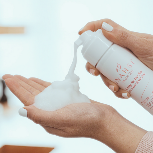 Inahsi Naturals Define & Shine Volumizing Styling Foam - Curly Stop