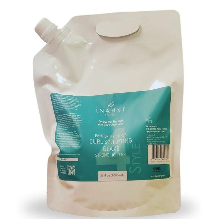 Inahsi Naturals Pamper My Curl Curl Sculpting Glaze Strong Hold Gel - Curly Stop