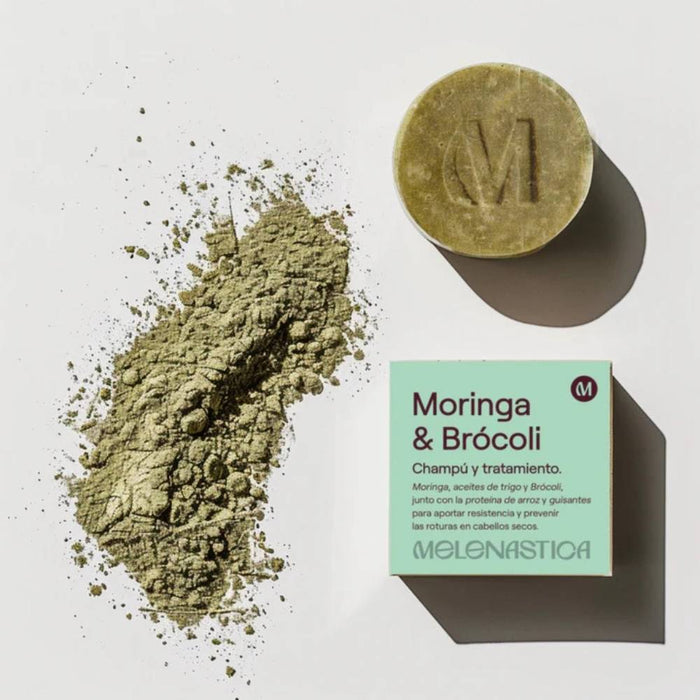 Melenastica Champú Renovador Capilar Moringa y Brocoli 80g - Curly Stop