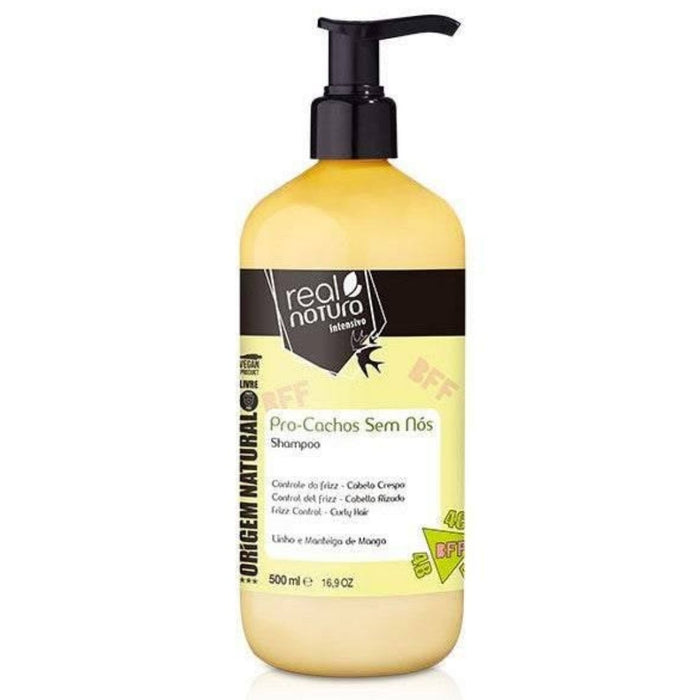 Real Natura Pro-Cachos Sem Nós Champú 500ml - Curly Stop