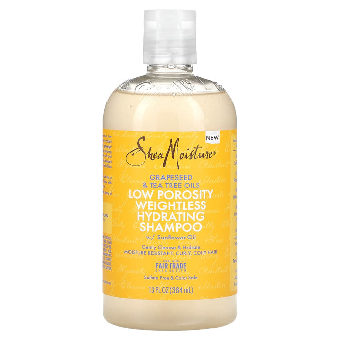 Shea Moisture Low Porosity Weightless Champú 384ml - Curly Stop