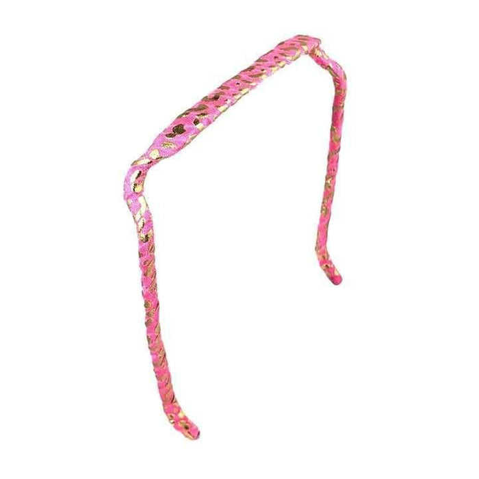 Zazzy Bandz Pink and Gold Cheetah Wrapped - Curly Stop